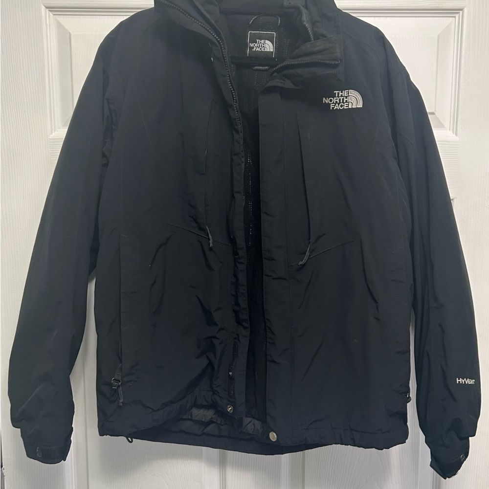 The North Face HyVent Men's Black Waterproof Jacket w/ Detachable Fleece Insert